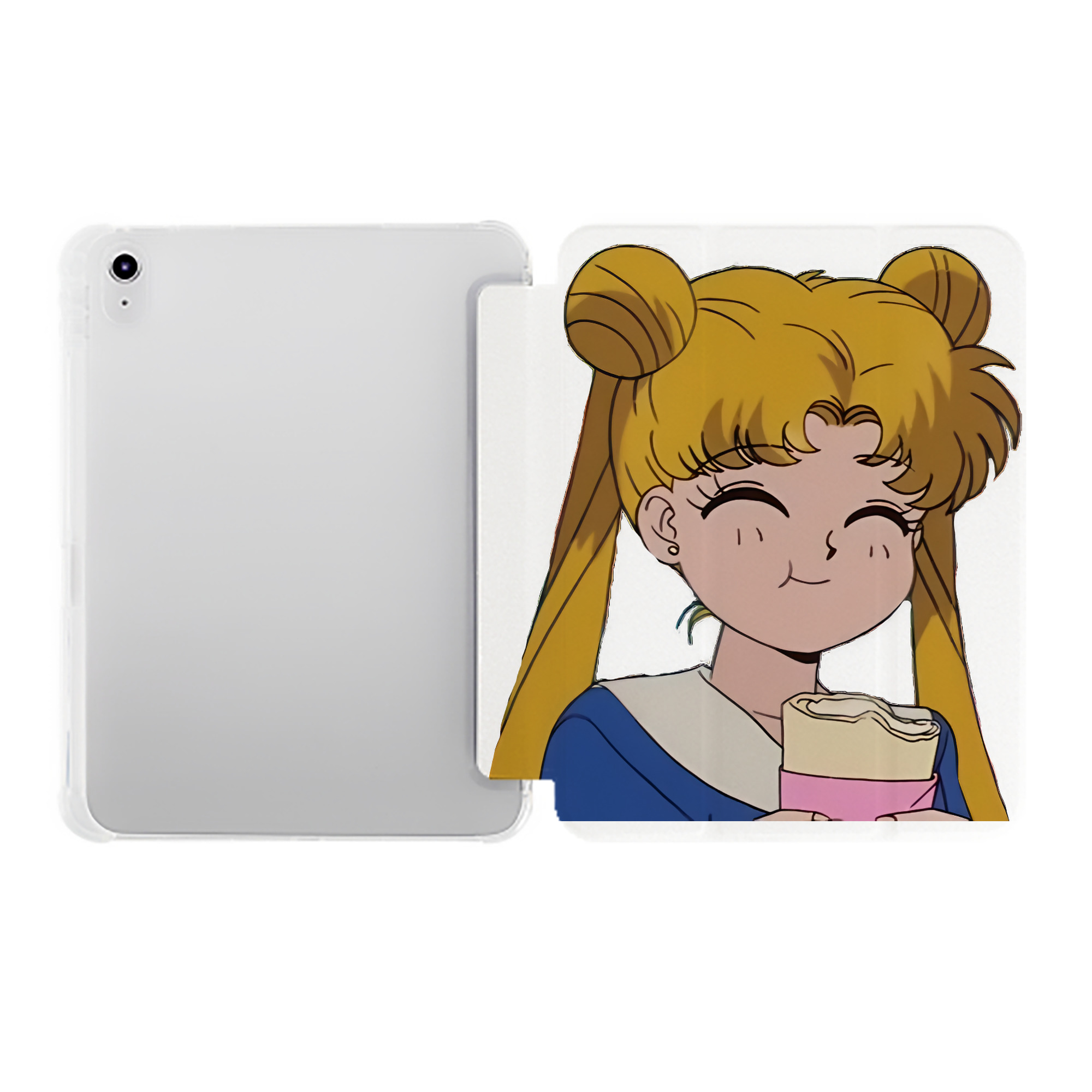 （画像用） 美少女戦士セーラームーン 愛野 美奈子 あいの みなこ Sailor Moon Aino Minako IPad ケース ペン収納付き 三つ折りスタンド PUレザー×シリコン 対応機種9.5/10.5/10.9インチ